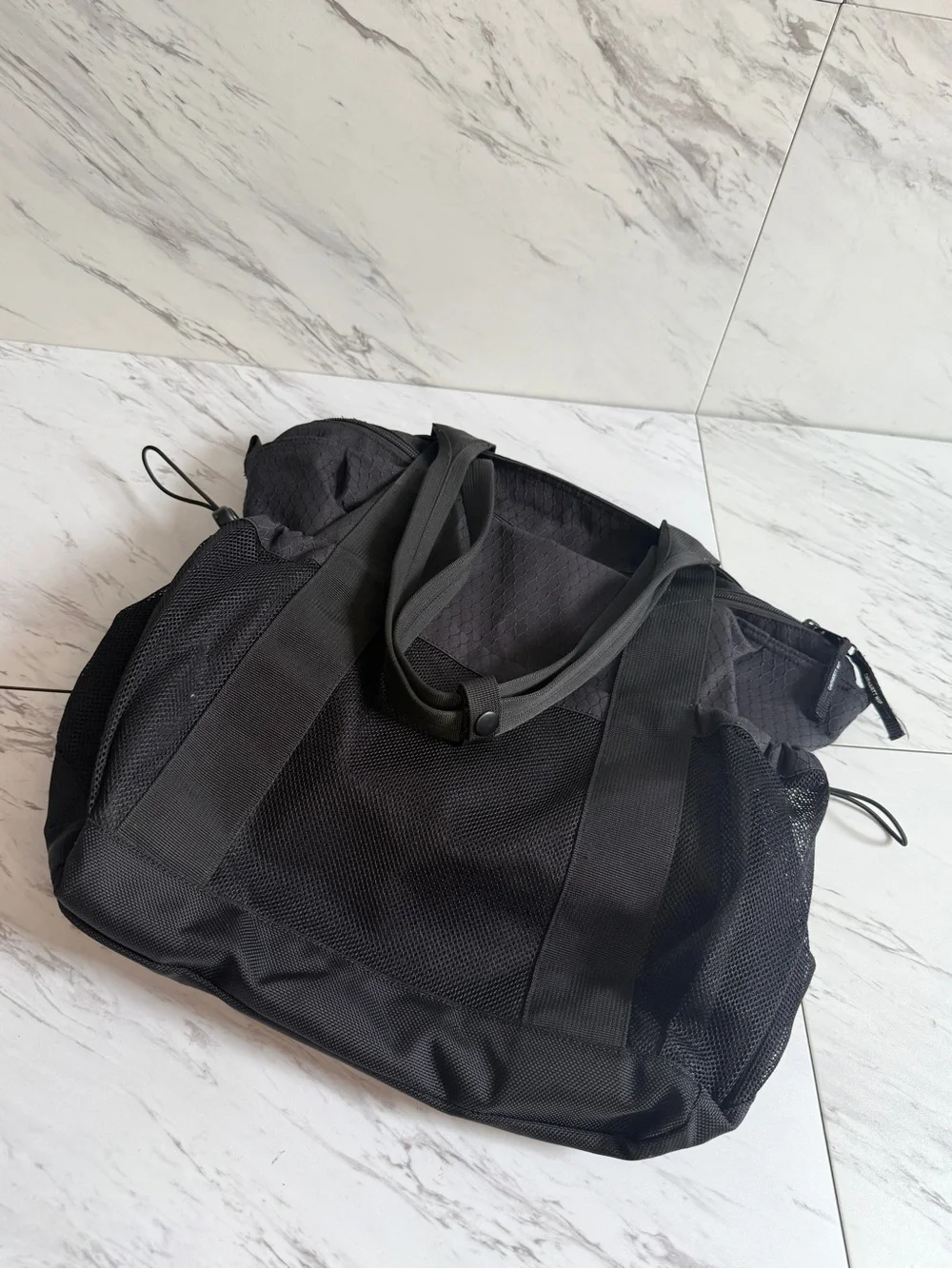 2/$100 Carhartt WIP Medley Black Canvas Mixed Utility Unisex Tote Bag